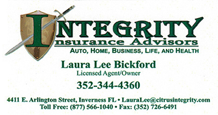 Laura Lee Bickford - Integrity Insurance Advisors Licensed Agent/Owner