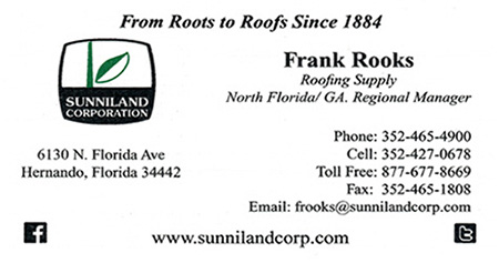 Frank Rooks - Sunniland Corporation Regional Manager